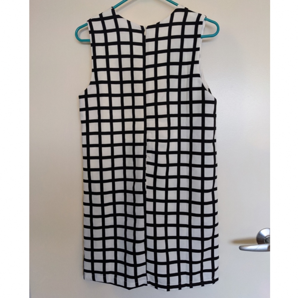 Checkered Mini Shift Dress - Picture 2 of 3